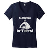 camping is intents Women's V-Neck T-Shirt