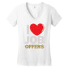 i love job offers Women's V-Neck T-Shirt