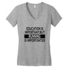 running is importanter Women's V-Neck T-Shirt