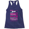 quens are born in may Racerback Tank
