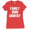 family, guns, country Ladies Fitted T-Shirt