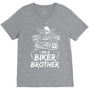 You Cant Scare Me I am Biker Brother V-Neck Tee