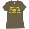 may the f= m.a be with you Ladies Fitted T-Shirt