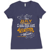 I'm a july woman I was born with my heart Ladies Fitted T-Shirt