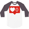 no love notification 3/4 Sleeve Shirt