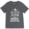 You Cant Scare Me I am Biker Grandfather V-Neck Tee