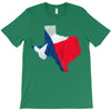 Eroded Texas Map With Flag T-Shirt