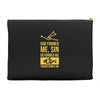 deformed jesus Accessory Pouches