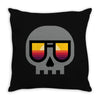 sunset skull Throw Pillow