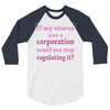 If My Uterus 3/4 Sleeve Shirt