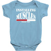 funny installing muscles, ideal gift, birthday present Baby Onesie
