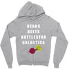 bears beets battlestar galactica Zipper Hoodie