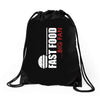 big fan of fast food Drawstring Bags