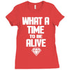 what a time to be alive Ladies Fitted T-Shirt