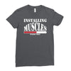 funny installing muscles, ideal gift, birthday present Ladies Fitted T-Shirt
