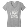 astronaut skull Women's V-Neck T-Shirt