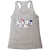 vowel party time Racerback Tank