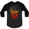 skull gradient 3/4 Sleeve Shirt