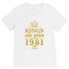 kings are born in 1981 V-Neck Tee