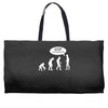 banksy funny human evolution indie Weekender Totes