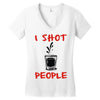 i shot people bartender Women's V-Neck T-Shirt