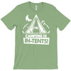 white ink camping is in tents funny T-Shirt
