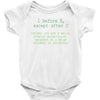 i before e grammar rule Baby Bodysuit