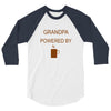 grandpa powered by coffee 3/4 Sleeve Shirt