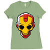 iron skull Ladies Fitted T-Shirt