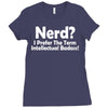 nerd,i prefer the term intellectual badass Ladies Fitted T-Shirt