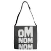 om nom nom Adjustable Strap Totes
