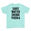 save water drink vodka Youth Tee