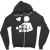 adesivo companion cube portal Zipper Hoodie