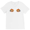 pumpkin skull hand V-Neck Tee