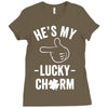 he's my lucky charm Ladies Fitted T-Shirt