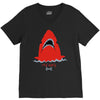 red blue shark V-Neck Tee