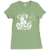 affen geil  fun ,spr&uuml;che,lustig,affe,mittelfinger,stinkefinger,party Ladies Fitted T-Shirt
