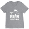 born to run forced to work V-Neck Tee