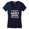 if my husky could talk Women's V-Neck T-Shirt