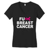 fuck breast cancer Women's V-Neck T-Shirt