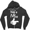 he's mine she's mine Zipper Hoodie