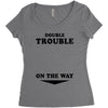 Double Trouble On The Way Women's Triblend Scoop T-shirt