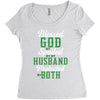 blessed god by spoiled by my husband protected by both Women's Triblend Scoop T-shirt