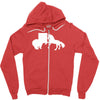 b&auml;r vs einhor  funny Zipper Hoodie