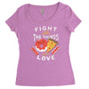 fight for the things you love pizza donuts Women's Triblend Scoop T-shirt