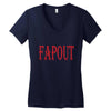 fapout Women's V-Neck T-Shirt