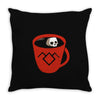 black coffee Throw Pillow