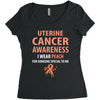 i wear peach for some special to me Women's Triblend Scoop T-shirt