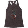 peace and love usa flag Racerback Tank