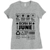 Born In June Ladies Fitted T-Shirt